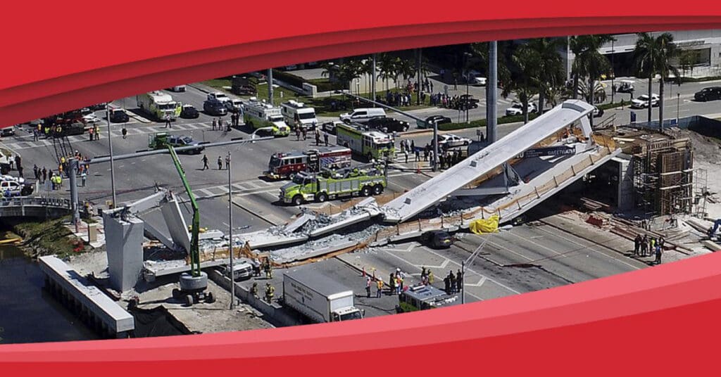 Miami Bridge collapsing due to corner cutting