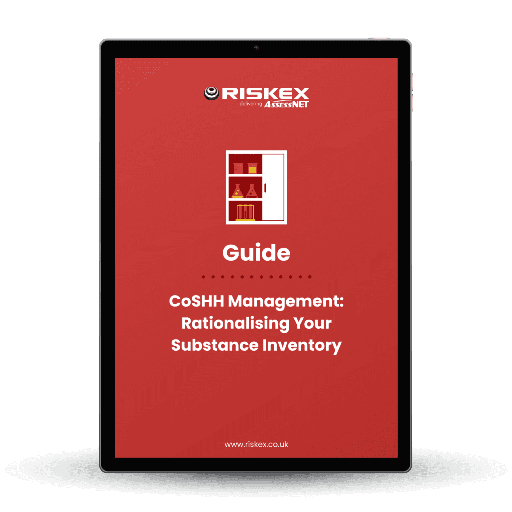 Tablet with a screenshot of the front of the guide for rationalising cossh assessments.