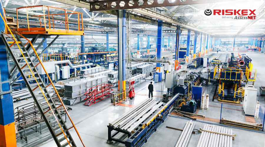 Inside of a manufacturing warehouse.